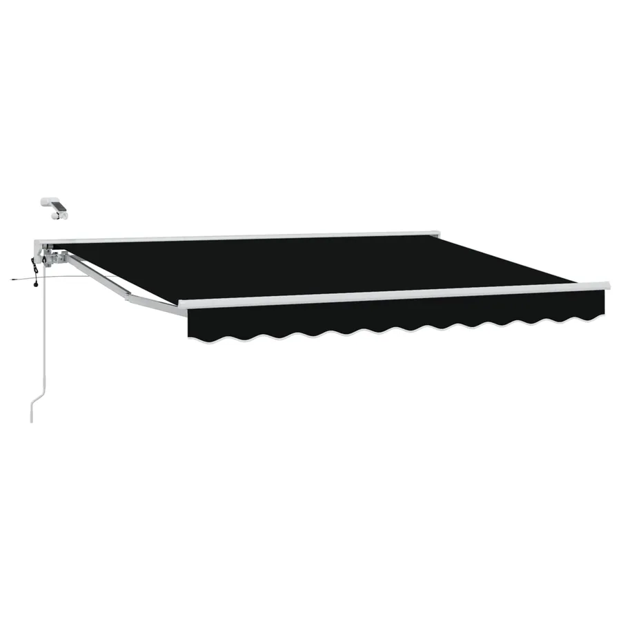 Auvent rétractable électrique Noir et Blanc 3 x 2,5 m - 2