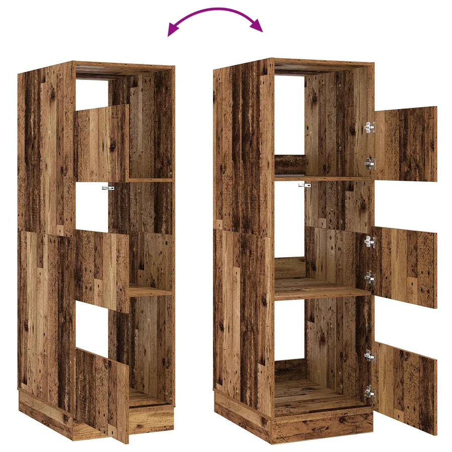 Armoire à Laver avec stockage Bois ancien Bois d'ingénierie - 8