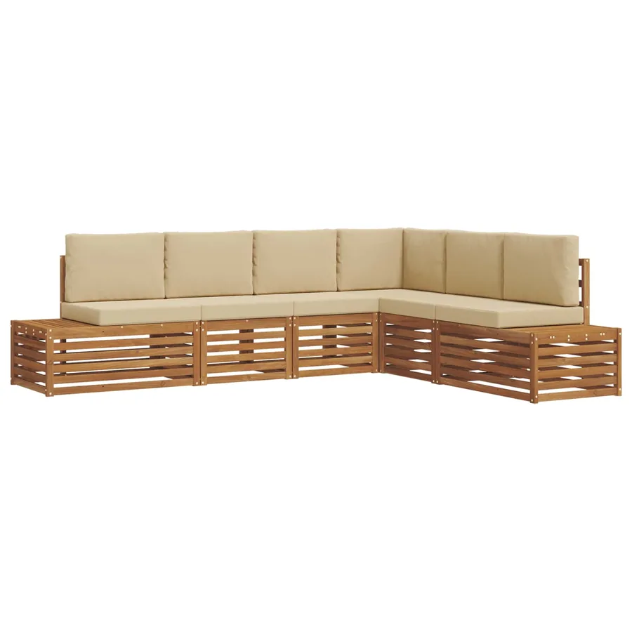 Ensemble de canapés d'extérieur avec coussin Naturel et Beige - 2