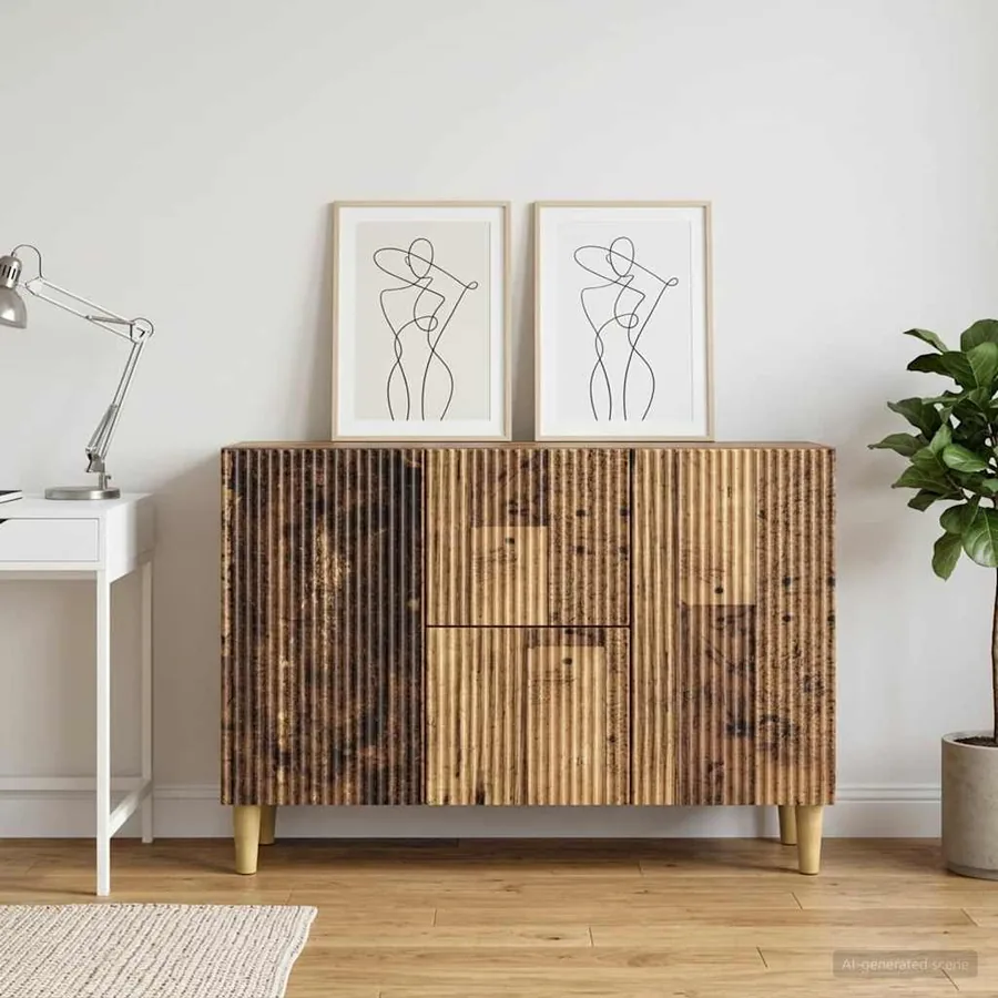Buffet Bois ancien 89 x 34,5 x 60 cm Bois d'ingénierie