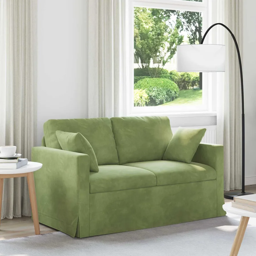Canapé Vert clair 138 x 78 x 80 cm Velours