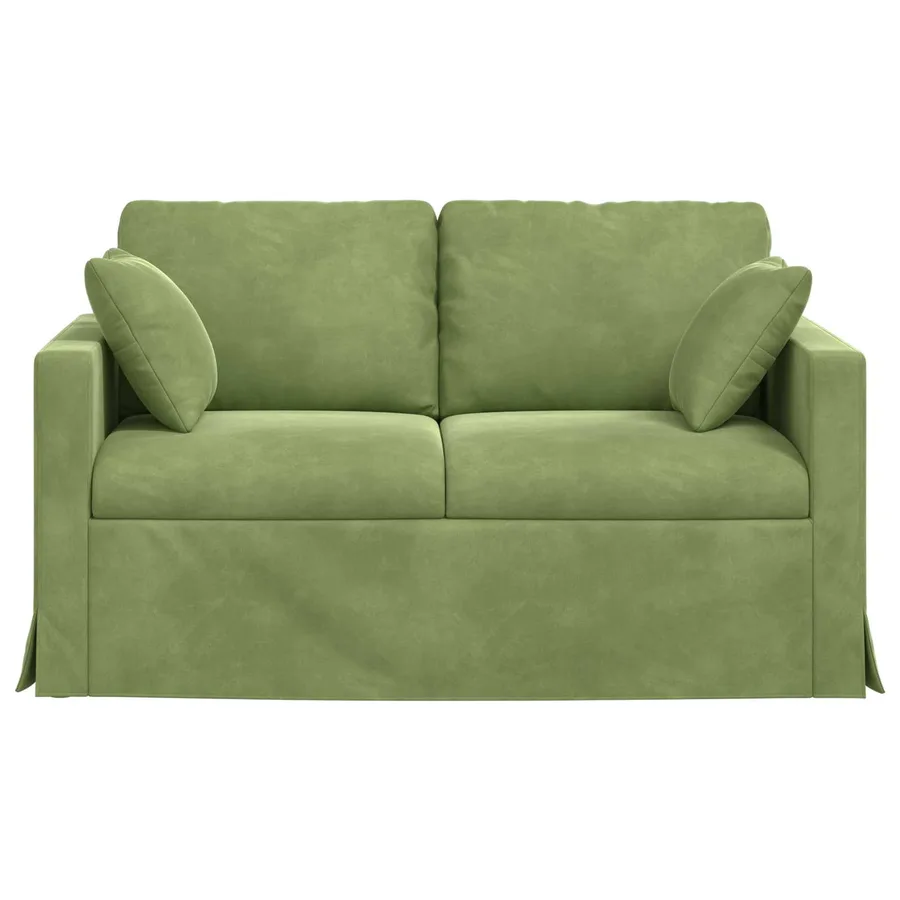Canapé Vert clair 138 x 78 x 80 cm Velours - 4