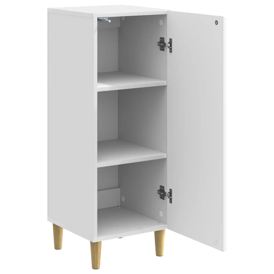 Buffet Blanc brillant 33 x 34,5 x 90 cm Bois d'ingénierie - 5