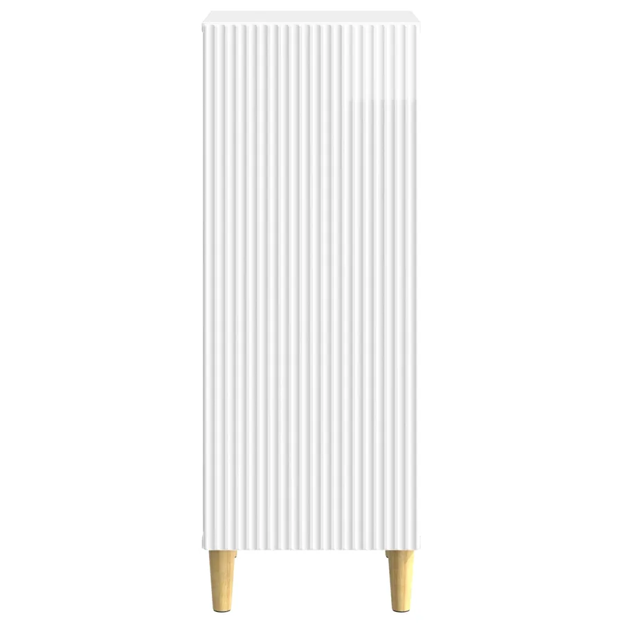 Buffet Blanc brillant 33 x 34,5 x 90 cm Bois d'ingénierie - 6