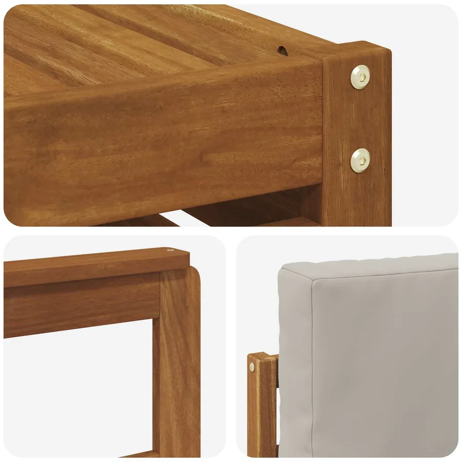 Ensemble de canapés d'extérieur 7 pcs Gris Naturel et Clair - 7