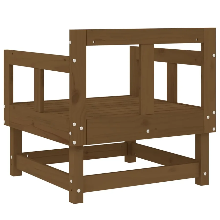 Chaises de jardin lot de 2 marron miel bois massif de pin - 5
