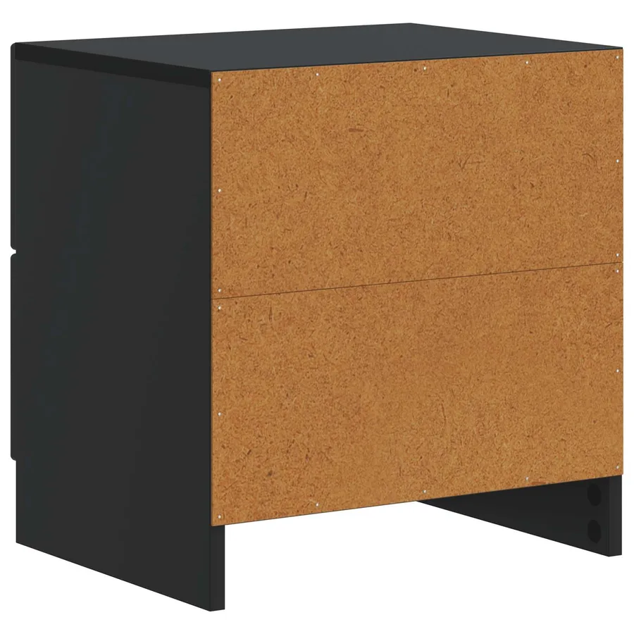Cabinet de chevet avec tiroir 2 pcs Noir 43 x 34,5 x 44,5 cm - 9