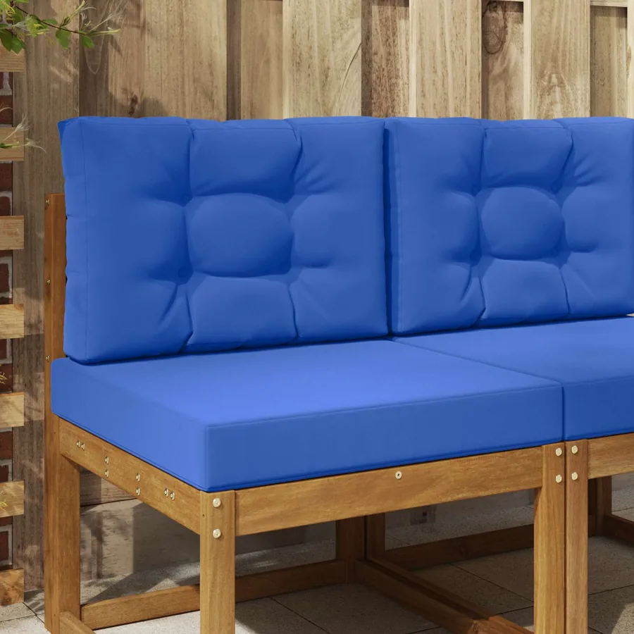 Coussin de canapé d'extérieur 2 pcs Bleu royal Polyester