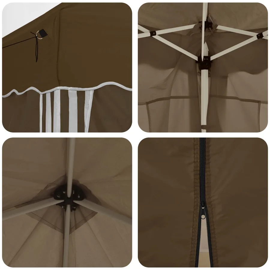 Tente de fête pop-up 575 x 288 x 245 cm Taupe - 11