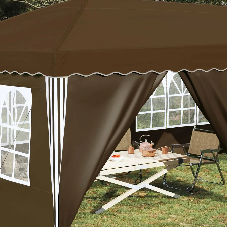 Tente de fête pop-up 575 x 288 x 245 cm Taupe - 3