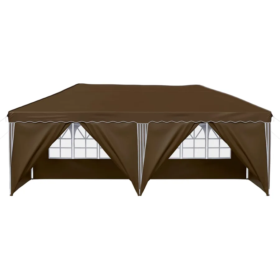 Tente de fête pop-up 575 x 288 x 245 cm Taupe - 6