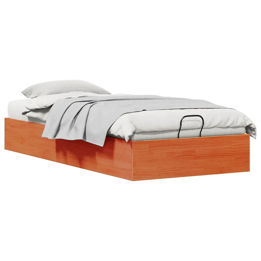 Cadre de lit ottoman avec rangement Brun Ciré 90 x 200 cm - 3