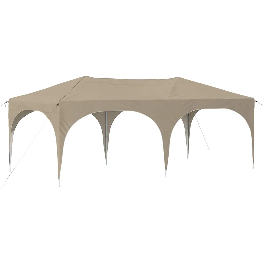 Tente de fête pop-up 575 x 288 x 245 cm Crème Tissu Oxford - 2