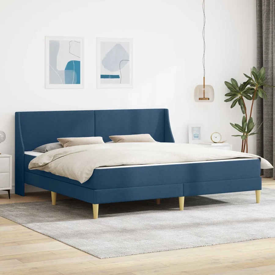 Cadre de lit avec matelas avec tête de lit Polyester