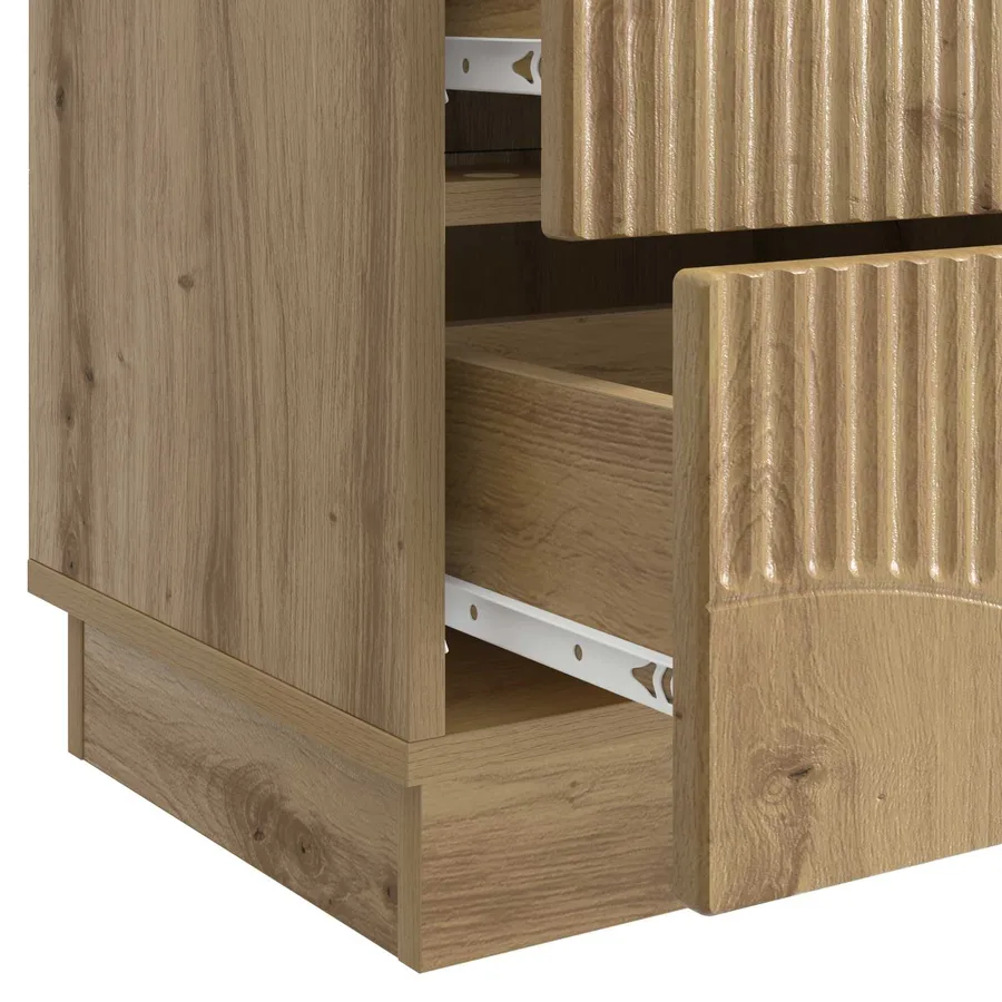 Cabinet de chevet Chêne artisanal 43 x 34,5 x 44,5 cm - 9