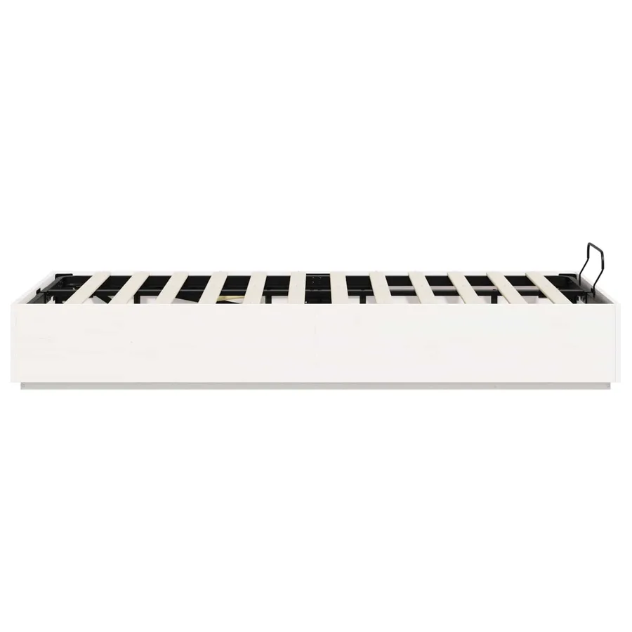 Cadre de lit ottoman avec rangement Blanc 140 x 200 cm - 7