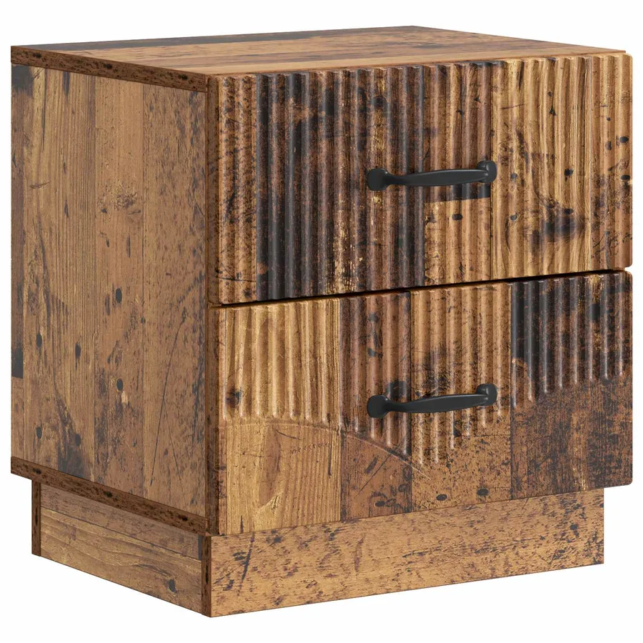 Cabinet de chevet avec tiroir Bois ancien 43 x 34,5 x 44,5 cm - 2