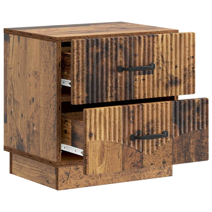 Cabinet de chevet avec tiroir Bois ancien 43 x 34,5 x 44,5 cm - 4