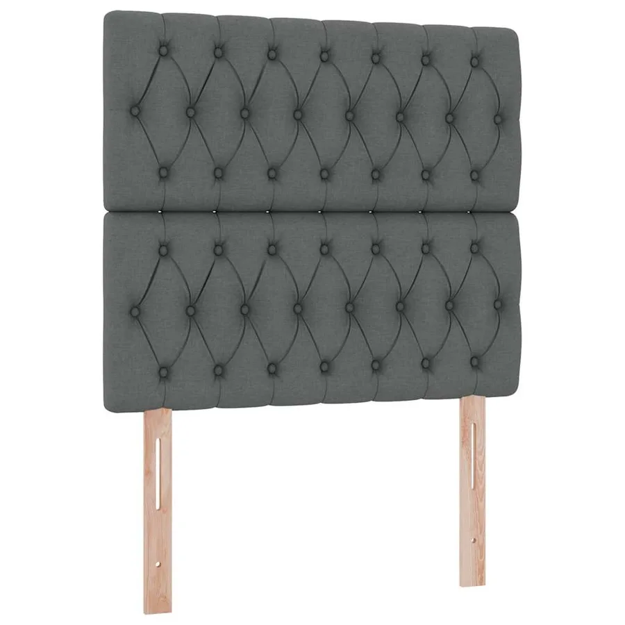 Lit de rangement LED avec matelas Gris foncé 100 x 200 cm Tissu - 8