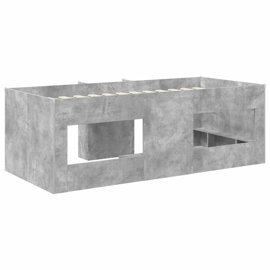 Cadre de Lit Élevé pour Enfants Gris béton 80 x 200 cm - 6