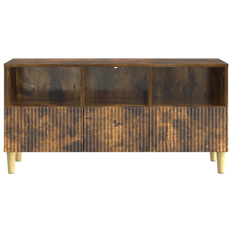 Meuble TV Chêne fumé 102 x 34,5 x 50 cm Bois d'ingénierie - 6