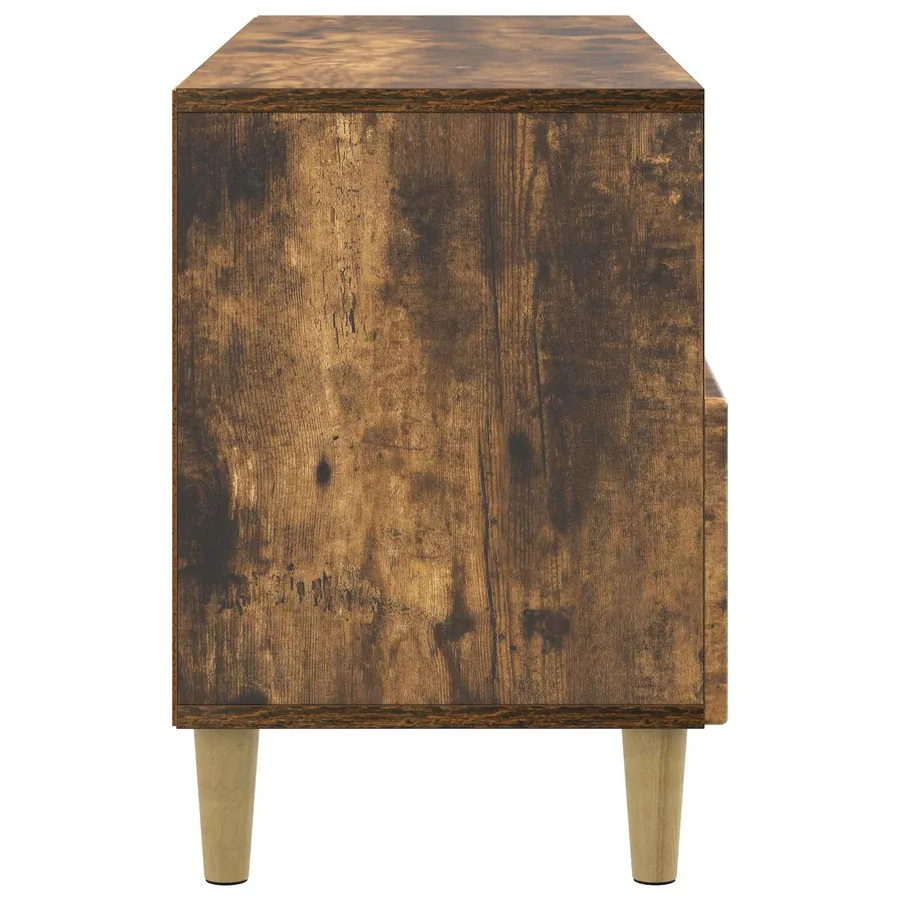 Meuble TV Chêne fumé 102 x 34,5 x 50 cm Bois d'ingénierie - 7