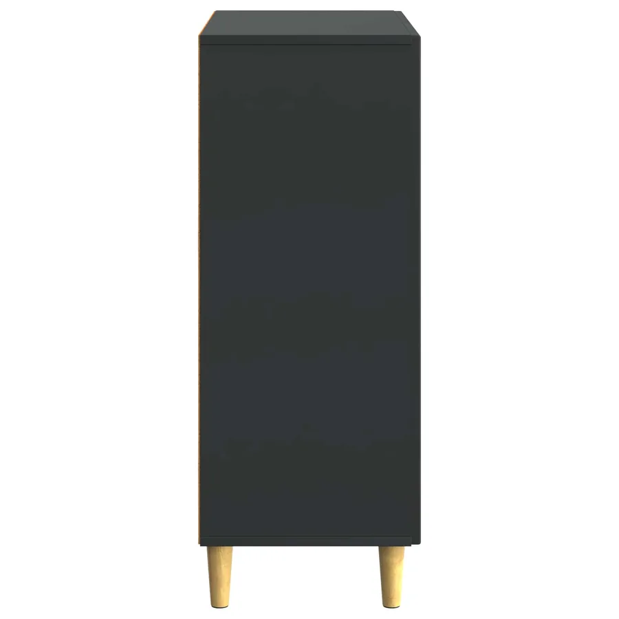 Buffet Noir 66 x 34,5 x 90 cm Bois d'ingénierie - 7