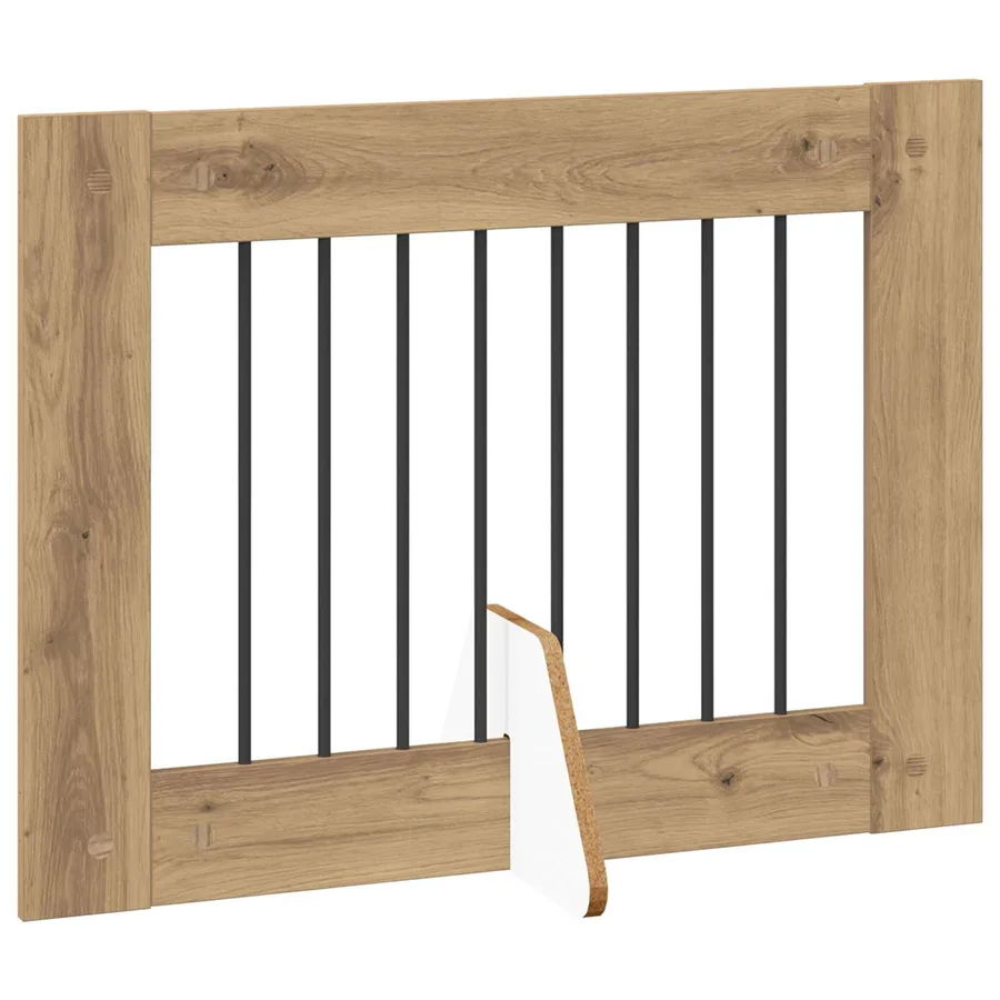 Porte de chien pliable avec supports 4 pcs Chêne artisanal - 3
