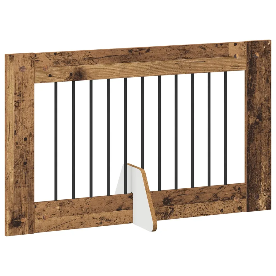 Porte de chien pliable avec supports 6 pcs Bois ancien 602 cm - 3