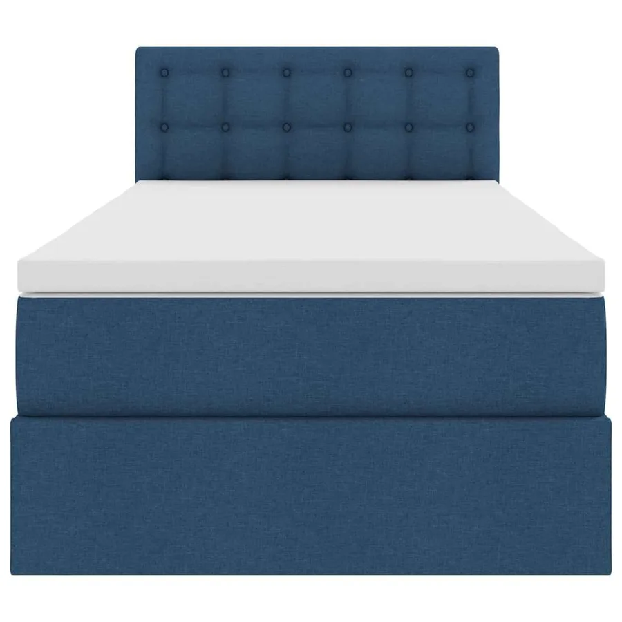 Lit avec rangement et matelas avec matelas Bleu 90 x 200 cm - 7