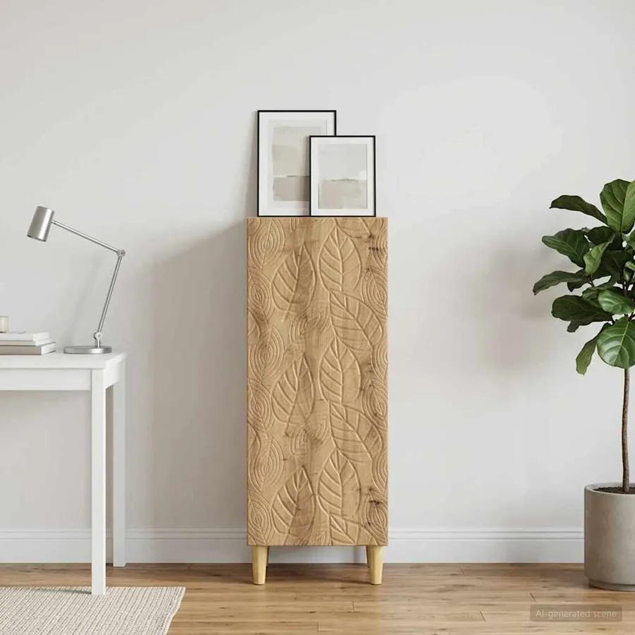 Buffet Chêne artisanal 33 x 34,5 x 90 cm Bois d'ingénierie - 3