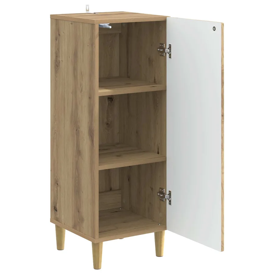 Buffet Chêne artisanal 33 x 34,5 x 90 cm Bois d'ingénierie - 4
