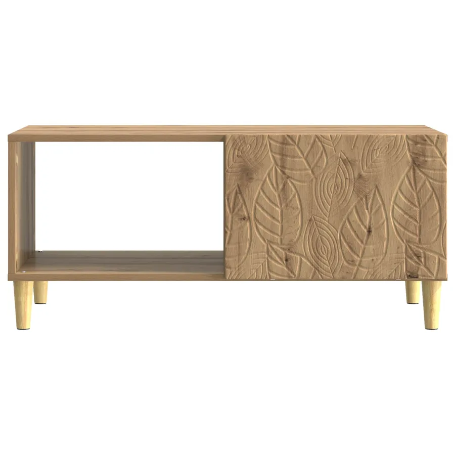 Table basse Chêne artisanal 90 x 50 x 40 cm Bois d'ingénierie - 4
