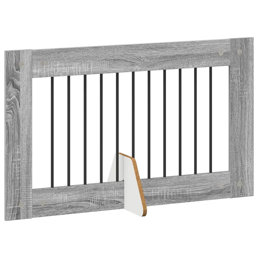 Porte de chien pliable avec supports 2 pcs Sonoma gris 200,5 cm - 4