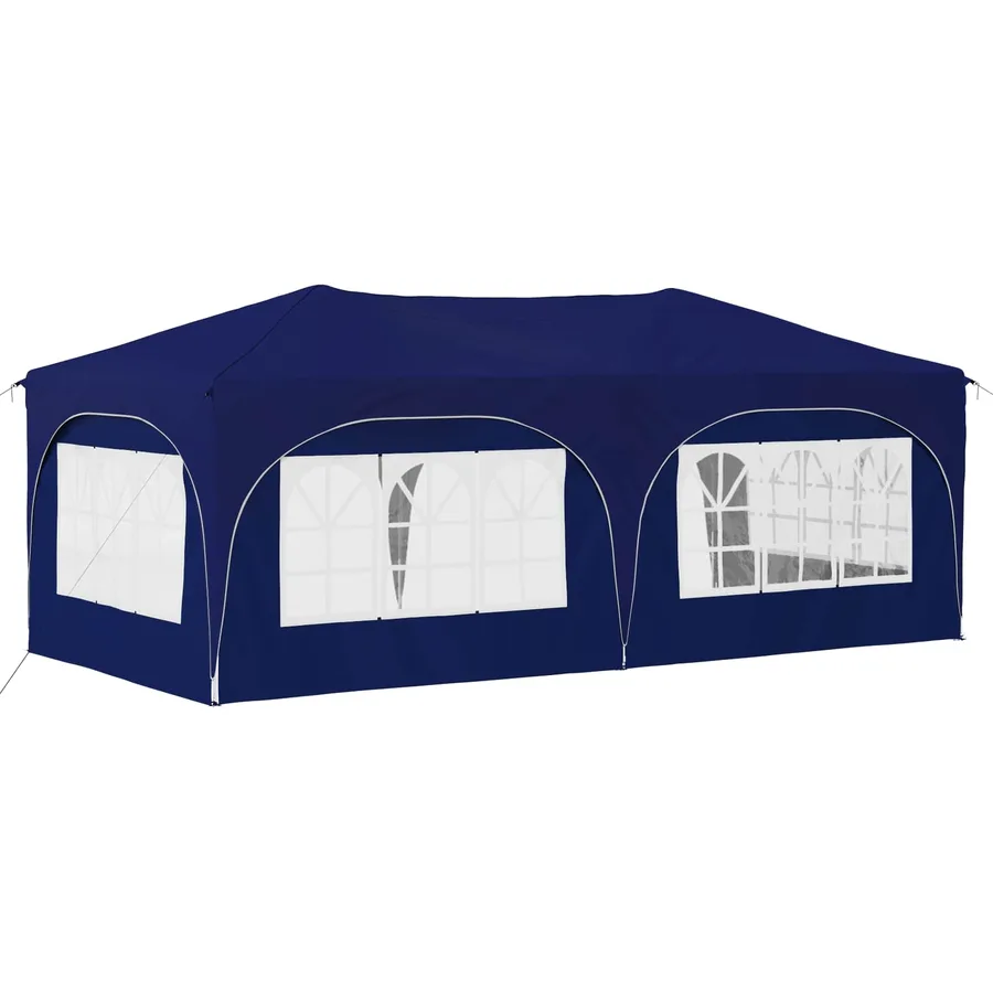 Tente de fête pop-up 575 x 288 x 245 cm Bleu Tissu Oxford - 7