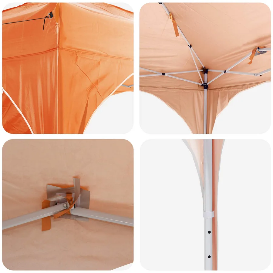 Tente de fête pop-up 575 x 288 x 245 cm Orange Tissu Oxford - 10