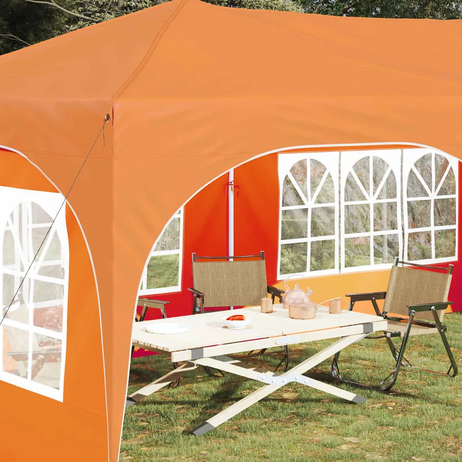 Tente de fête pop-up 575 x 288 x 245 cm Orange Tissu Oxford - 3