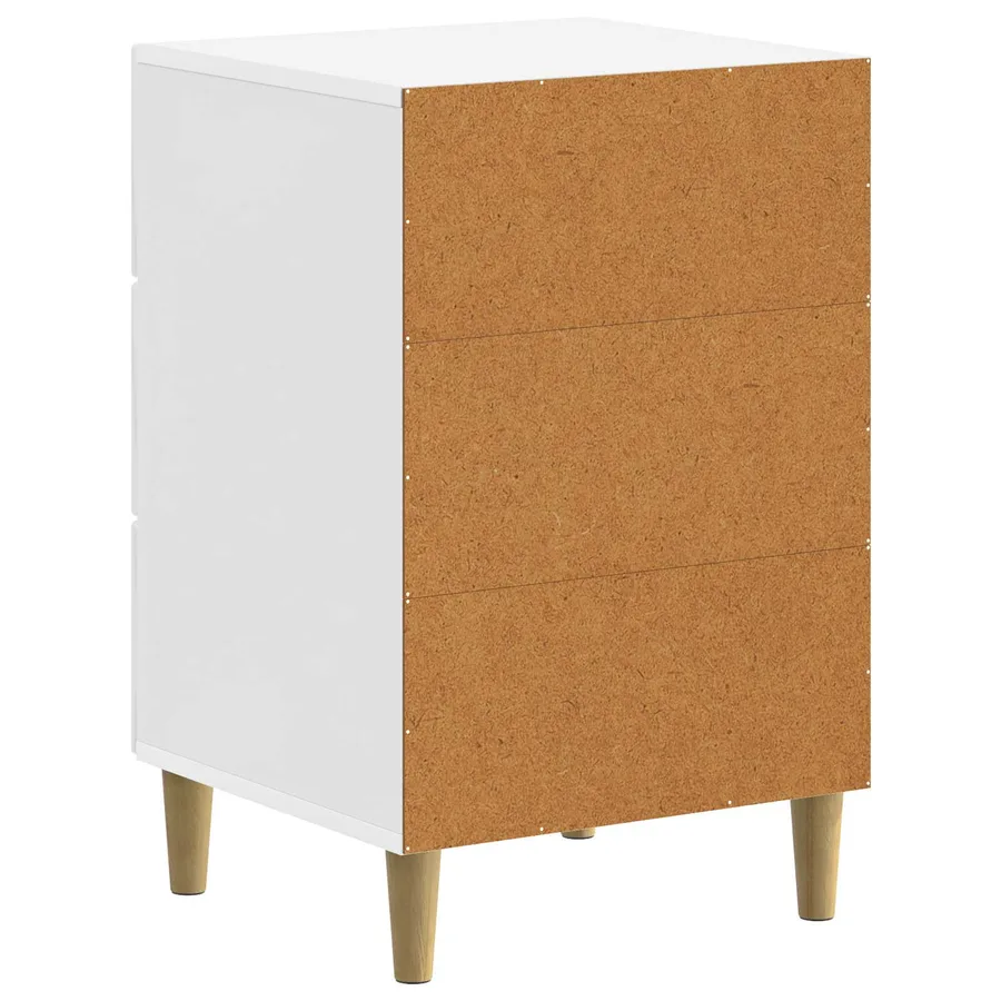 Cabinet de chevet avec tiroir Blanc brillant 43 x 41 x 66,5 cm - 7