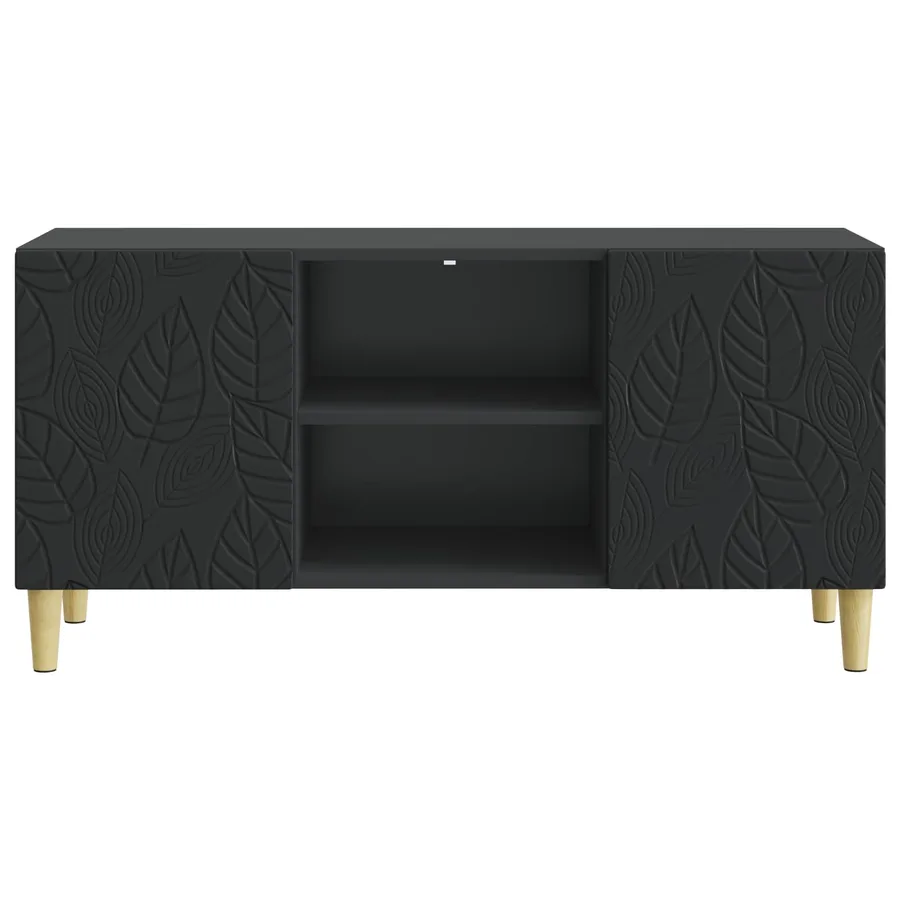 Meuble TV 102 x 34,5 x 50 cm Noir Bois d'ingénierie - 5