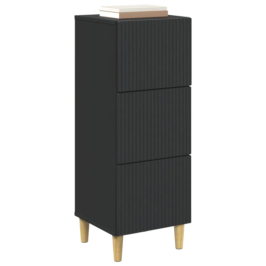 Armoire à tiroirs Noir 33 x 34,5 x 90 cm Bois d'ingénierie - 3
