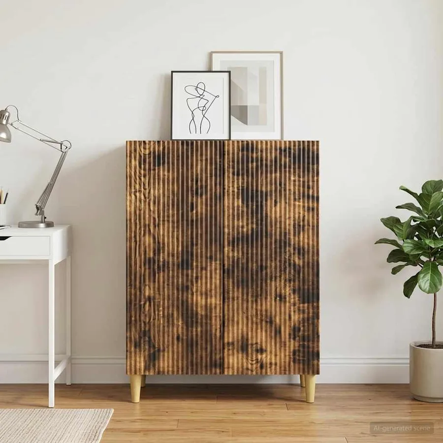 Buffet Chêne fumé 66 x 34,5 x 90 cm Bois d'ingénierie - 4