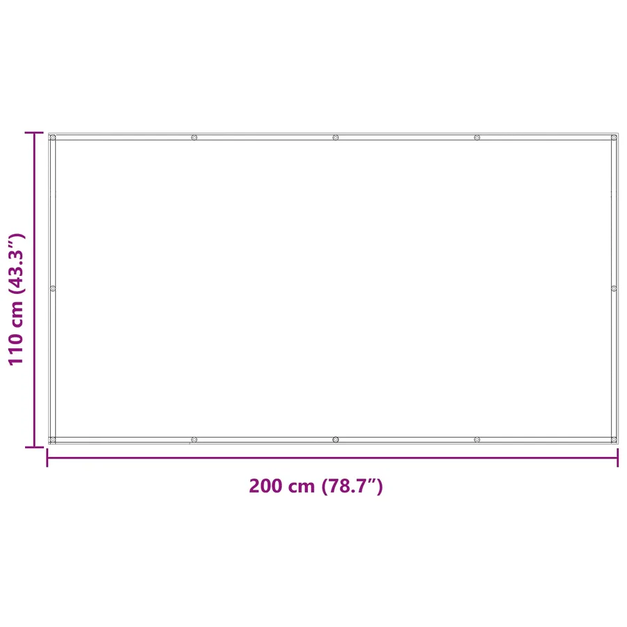 Écran de balcon Rouge 110 x 200 cm Tissu Oxford - 7