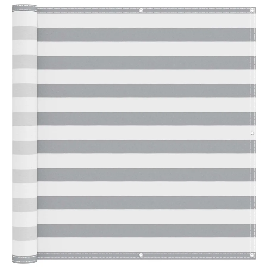 Écran de balcon Gris clair et blanc 120 x 200 cm - 2