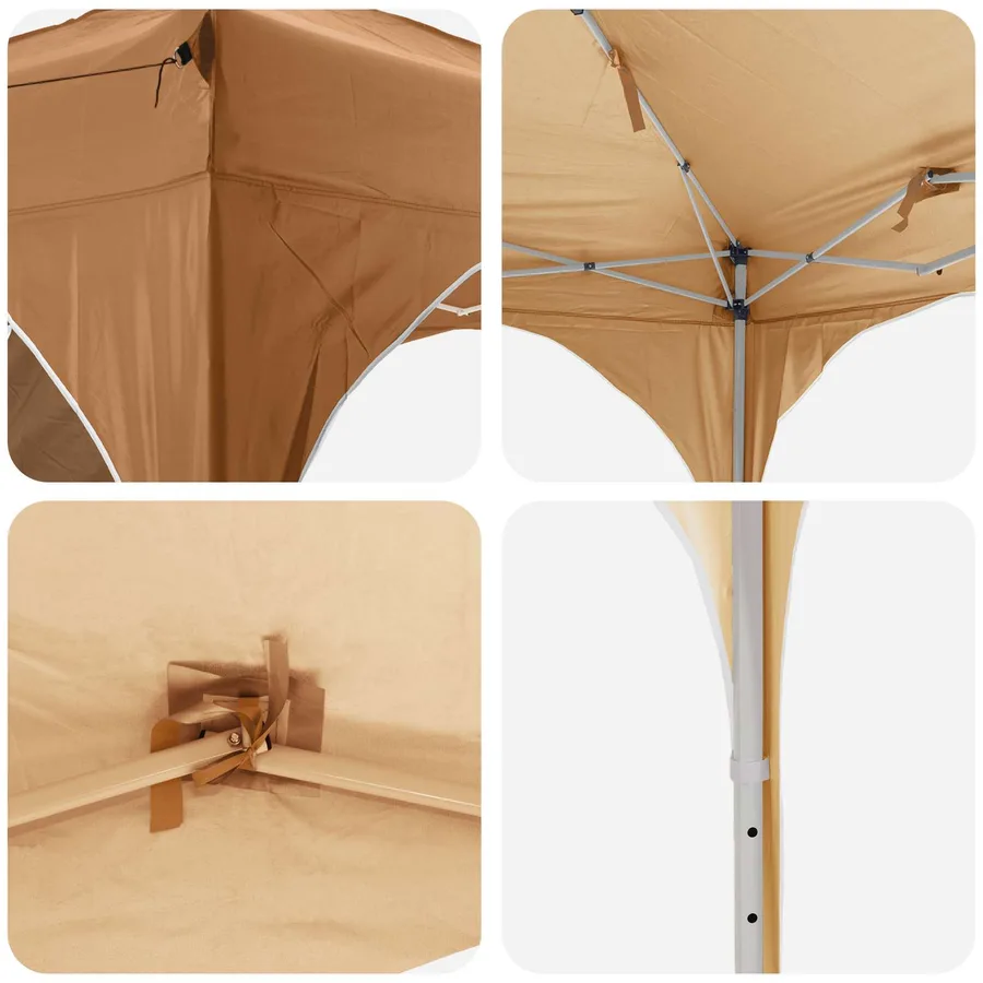 Tente de fête pop-up 575 x 288 x 245 cm Beige Tissu Oxford - 10