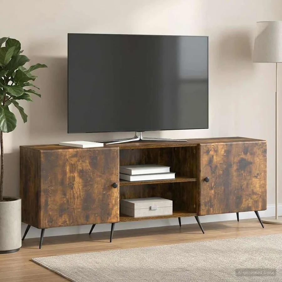 Meuble TV Chêne fumé 150 x 31 x 50 cm Bois d'ingénierie