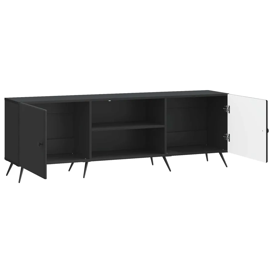 Meuble TV Noir 150 x 31 x 50 cm Bois d'ingénierie - 5