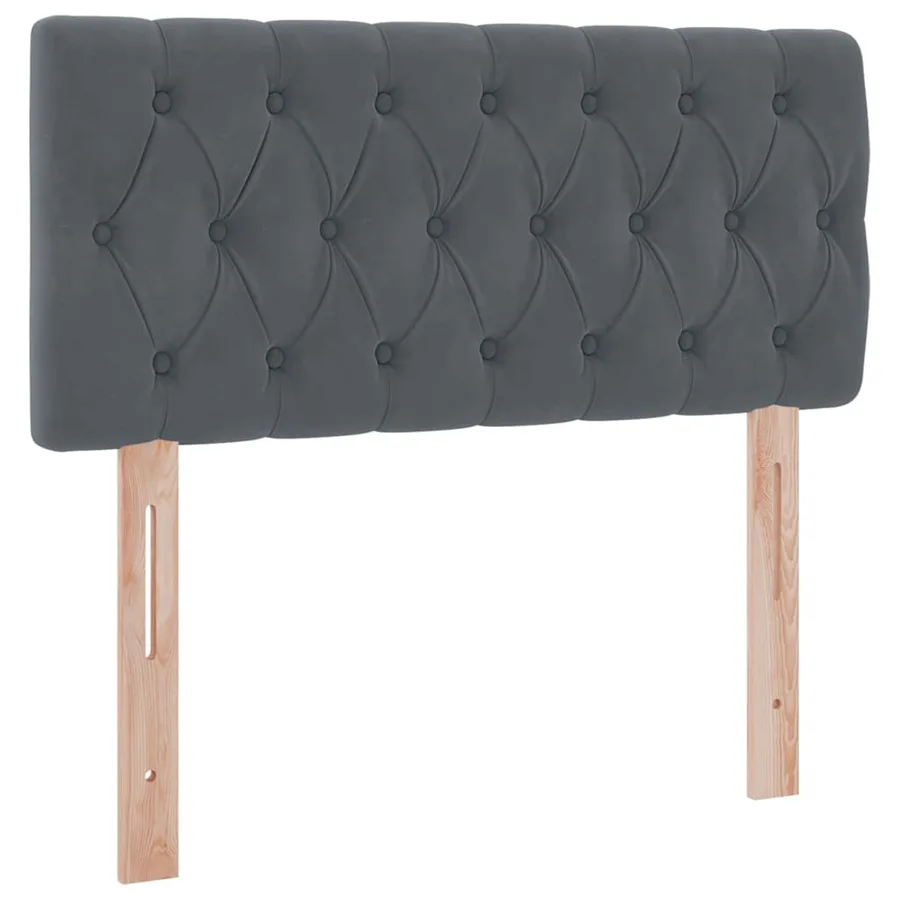 Lit de rangement LED avec matelas Gris foncé 90 x 200 cm - 8