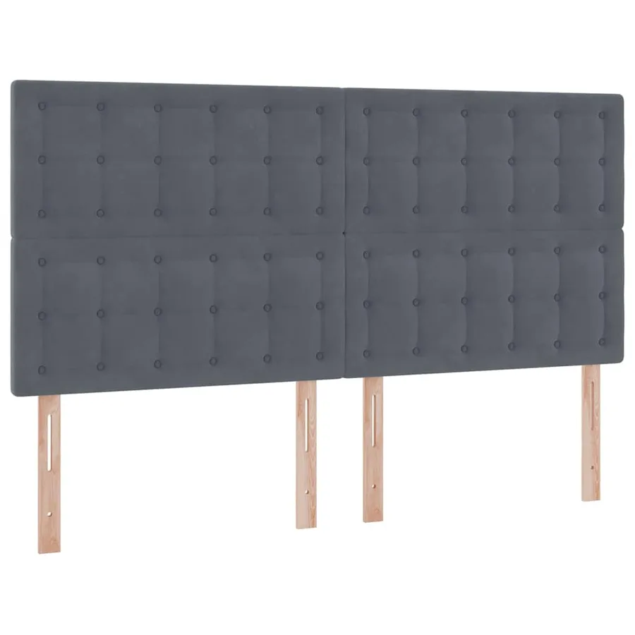 Lit de rangement LED avec matelas Gris foncé 200 x 200 cm - 10