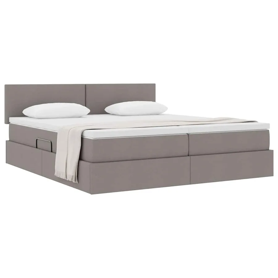 Lit de Rangement Taupe 200 x 200 cm Cuir synthétique - 3