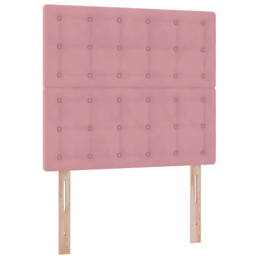 Lit de rangement LED avec matelas Rose 100 x 200 cm Velours - 8